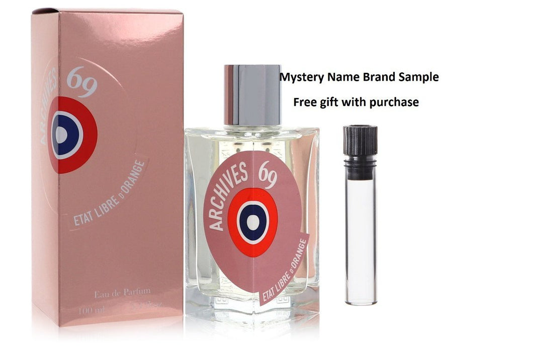 Archives 69 by Etat Libre D'Orange Eau De Parfum Spray (Unisex) 3.38 oz And a Mystery Name brand sample vile
