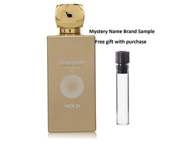 Gold Undergreen by Versens Eau De Parfum Spray (Unisex unboxed) 3.35 oz And a Mystery Name brand sample vile