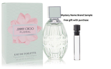 Jimmy Choo Floral by Jimmy Choo Eau De Toilette Spray 1.3 oz And a Mystery Name brand sample vile