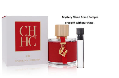 CH Carolina Herrera by Carolina Herrera Eau De Toilette Spray 3.4 oz And a Mystery Name brand sample vile