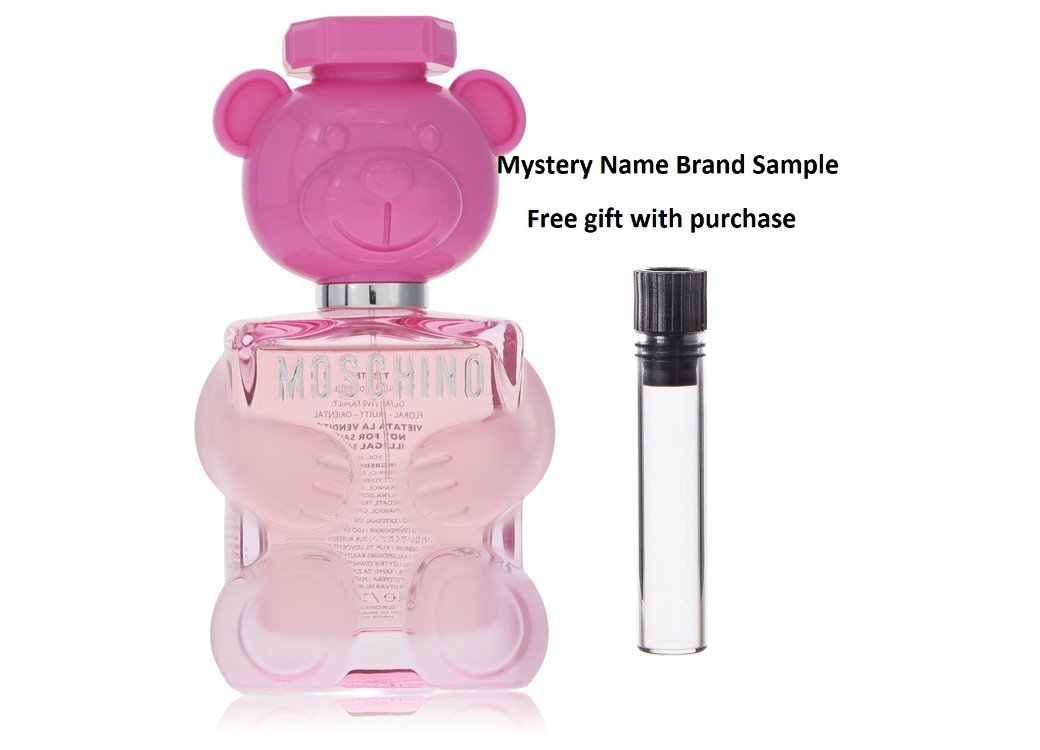Moschino Toy 2 Bubble Gum by Moschino Eau De Toilette Spray (Tester) 3.3 oz And a Mystery Name brand sample vile