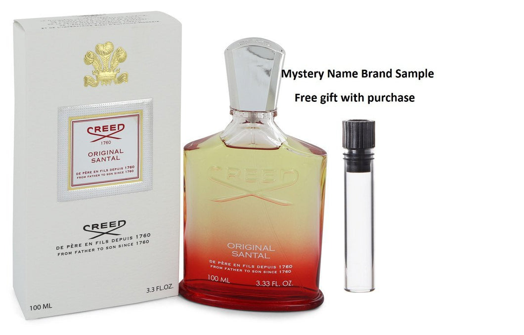 Original Santal by Creed Eau De Parfum Spray 3.3 oz And a Mystery Name brand sample vile