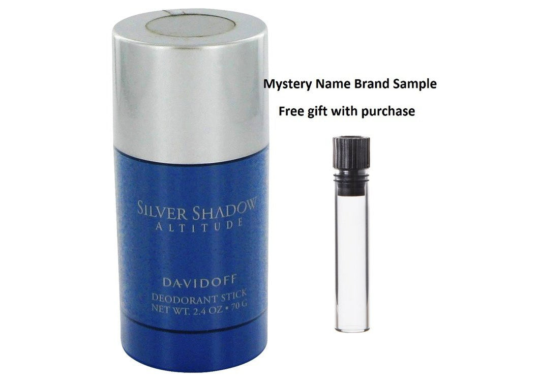 Silver Shadow Altitude by Davidoff Deodorant Stick 2.4 oz And a Mystery Name brand sample vile