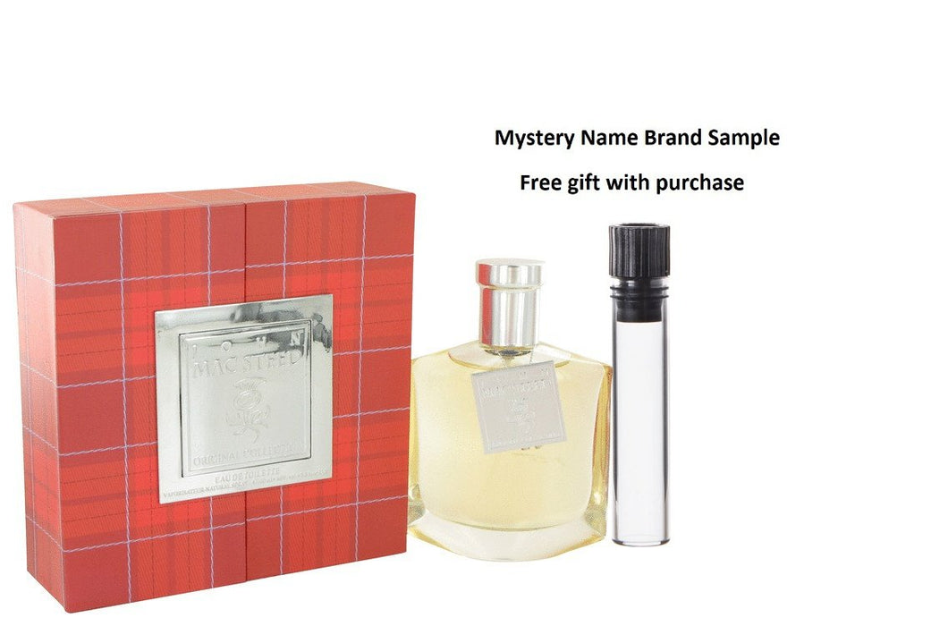 John Mac Steed Red by John Mac Steed Eau De Toilette Spray 3.4 oz And a Mystery Name brand sample vile