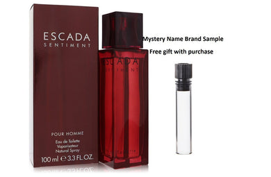 ESCADA SENTIMENT by Escada Eau De Toilette Spray 3.4 oz And a Mystery Name brand sample vile