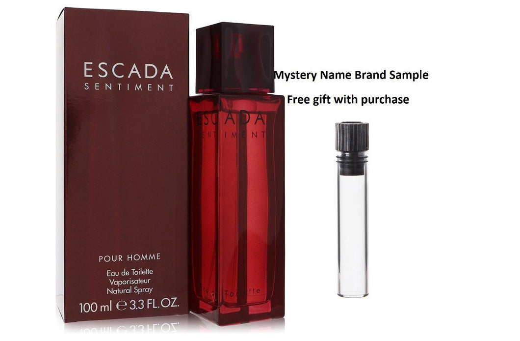 ESCADA SENTIMENT by Escada Eau De Toilette Spray 3.4 oz And a Mystery Name brand sample vile