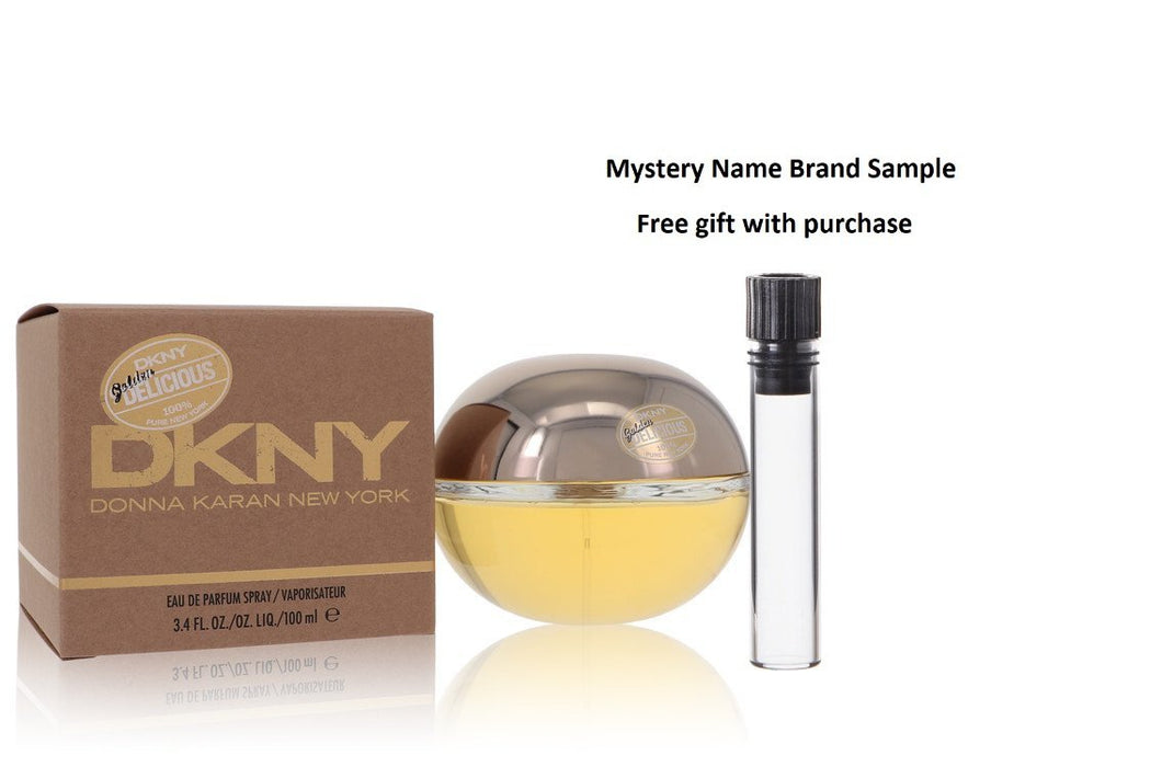 Golden Delicious DKNY by Donna Karan Eau De Parfum Spray 3.4 oz And a Mystery Name brand sample vile