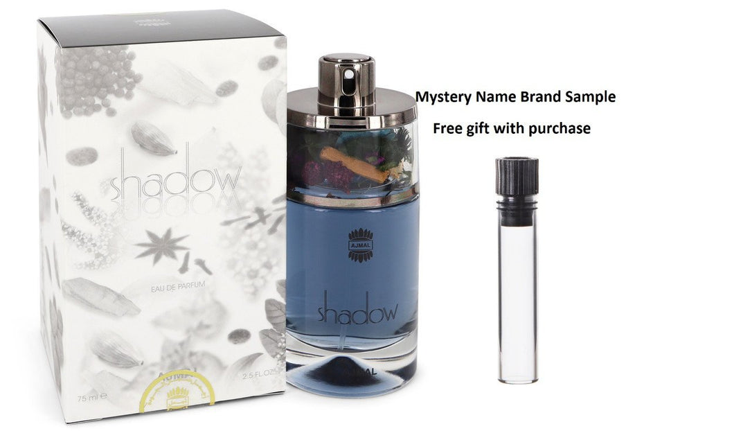 Ajmal Shadow II by Ajmal Eau De Parfum Spray 2.5 oz And a Mystery Name brand sample vile