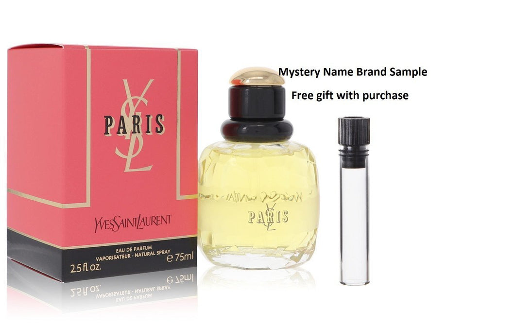 PARIS by Yves Saint Laurent Eau De Parfum Spray 2.5 oz And a Mystery Name brand sample vile