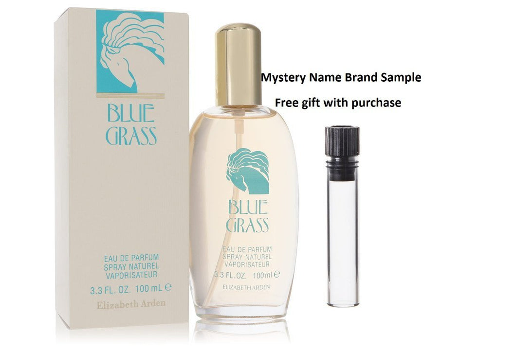 BLUE GRASS by Elizabeth Arden Eau De Parfum Spray 3.3 oz And a Mystery Name brand sample vile