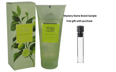 4711 Acqua Colonia Lime & Nutmeg by 4711 Shower Gel 6.8 oz And a Mystery Name brand sample vile