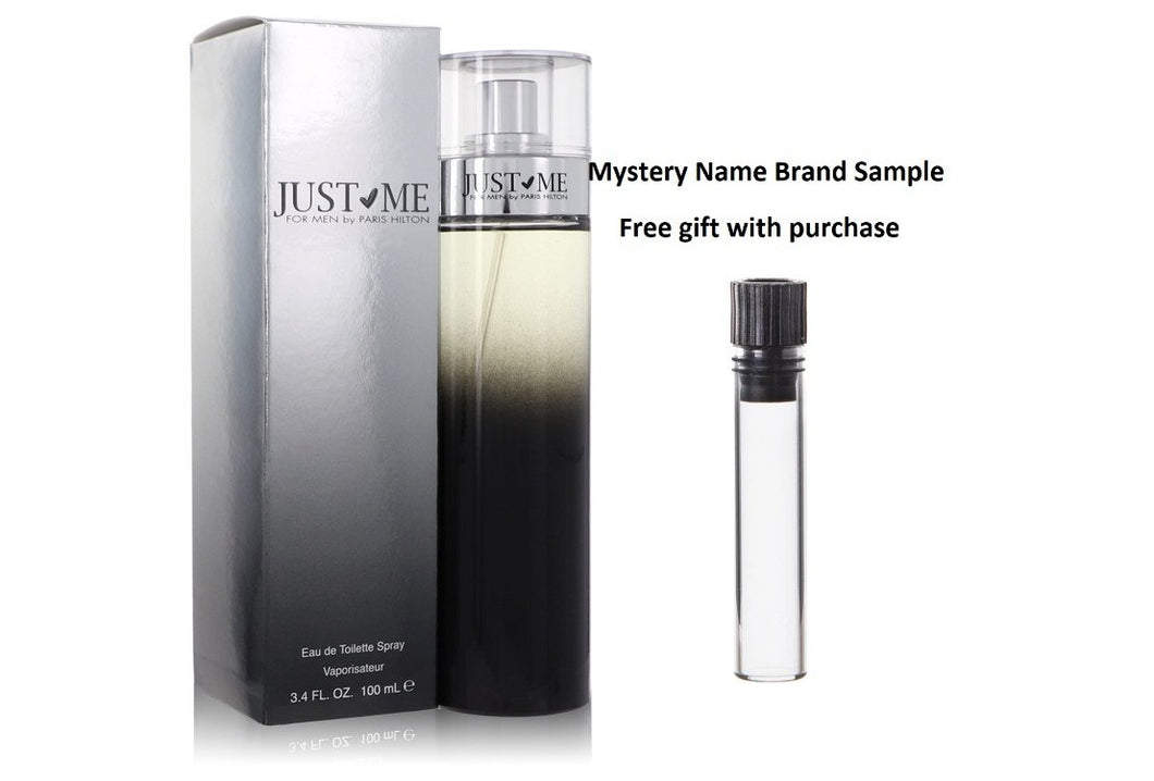 Just Me Paris Hilton by Paris Hilton Eau De Toilette Spray 3.4 oz And a Mystery Name brand sample vile