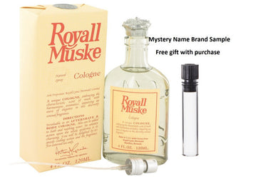ROYALL MUSKE by Royall Fragrances All Purpose Lotion / Cologne 4 oz And a Mystery Name brand sample vile
