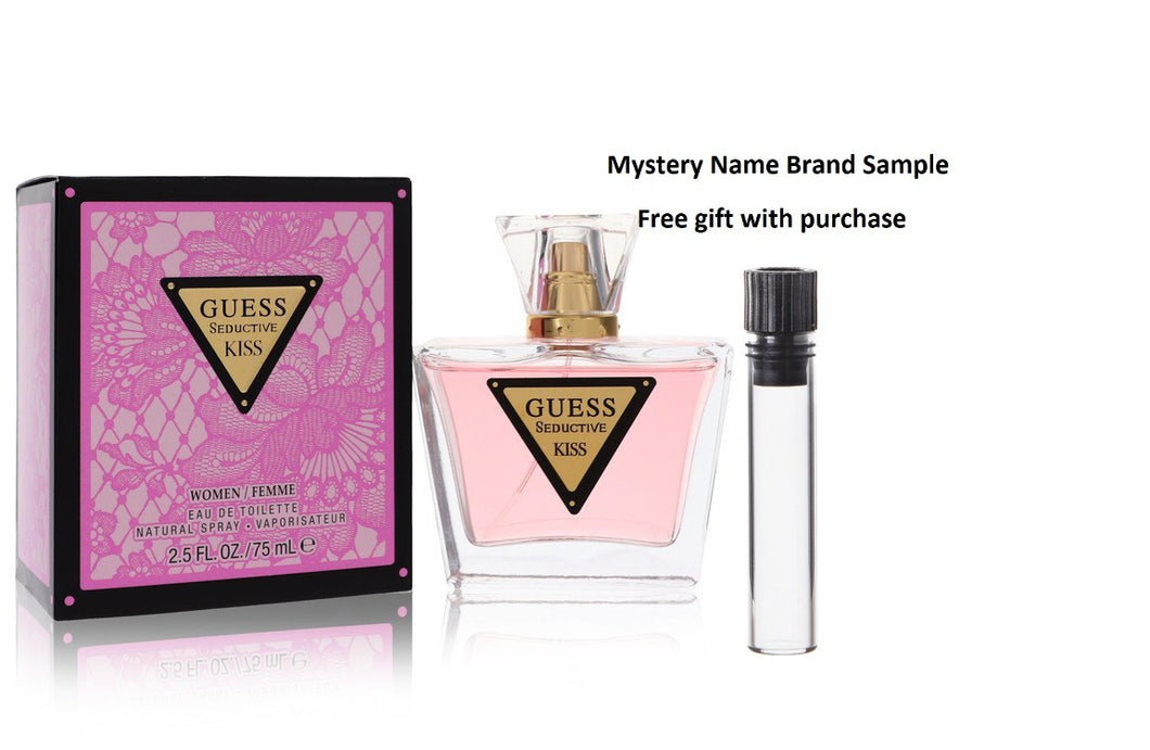 Guess Seductive Kiss by Guess Eau De Toilette Spray 2.5 oz And a Mystery Name brand sample vile