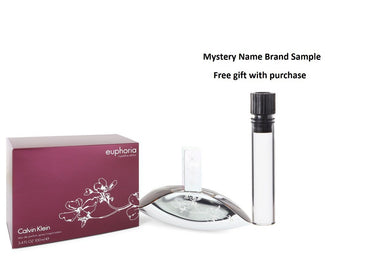 Euphoria Crystalline by Calvin Klein Eau De Parfum Spray 3.4 oz And a Mystery Name brand sample vile
