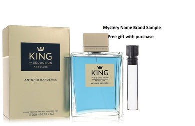 King of Seduction Absolute by Antonio Banderas Eau De Toilette Spray 6.7 oz And a Mystery Name brand sample vile