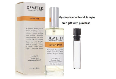Demeter Asian Pear Cologne by Demeter Cologne Spray (Unisex) 4 oz And a Mystery Name brand sample vile