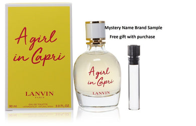 A Girl in Capri by Lanvin Eau De Toilette Spray 3 oz And a Mystery Name brand sample vile