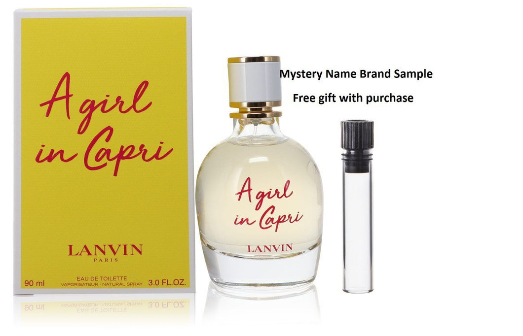 A Girl in Capri by Lanvin Eau De Toilette Spray 3 oz And a Mystery Name brand sample vile