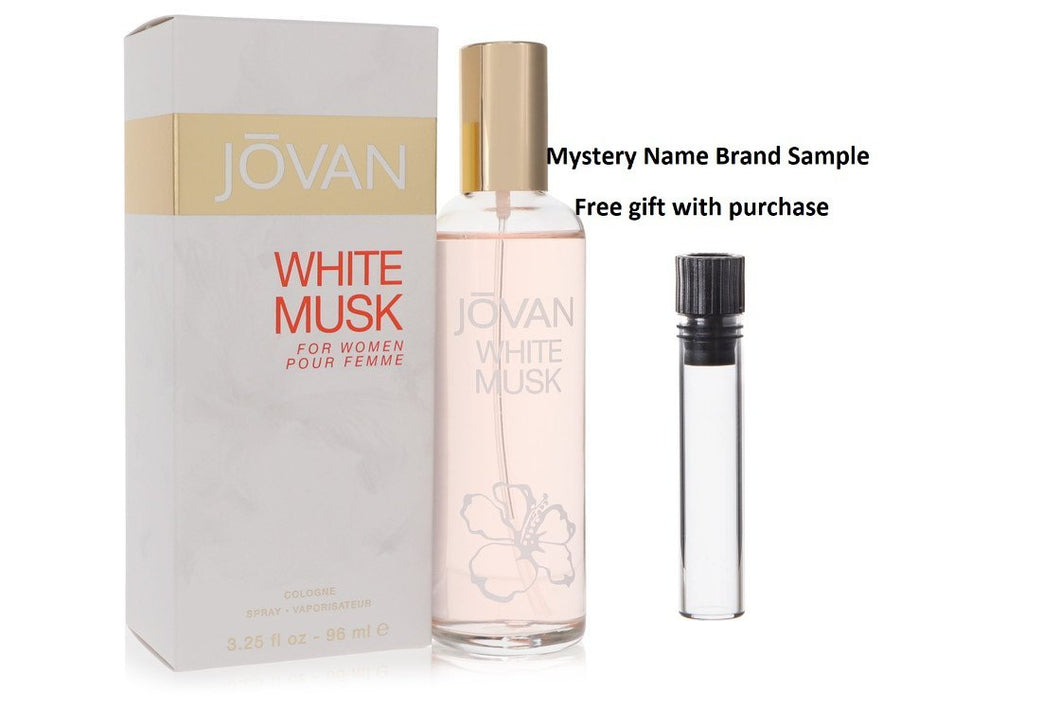 JOVAN WHITE MUSK by Jovan Eau De Cologne Spray 3.2 oz And a Mystery Name brand sample vile