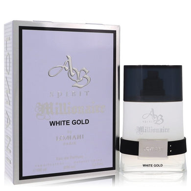 Ab Spirit Millionaire White Gold by Lomani Eau De Parfum Spray 3.3 oz For Men