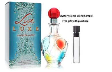 Live Luxe by Jennifer Lopez Eau De Parfum Spray 3.4 oz And a Mystery Name brand sample vile