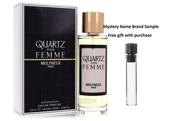 QUARTZ by Molyneux Eau De Parfum Spray 3.4 oz And a Mystery Name brand sample vile