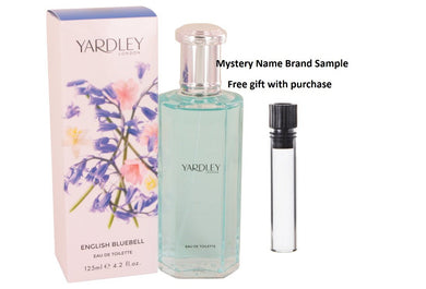 English Bluebell by Yardley London Eau De Toilette Spray 4.2 oz And a Mystery Name brand sample vile