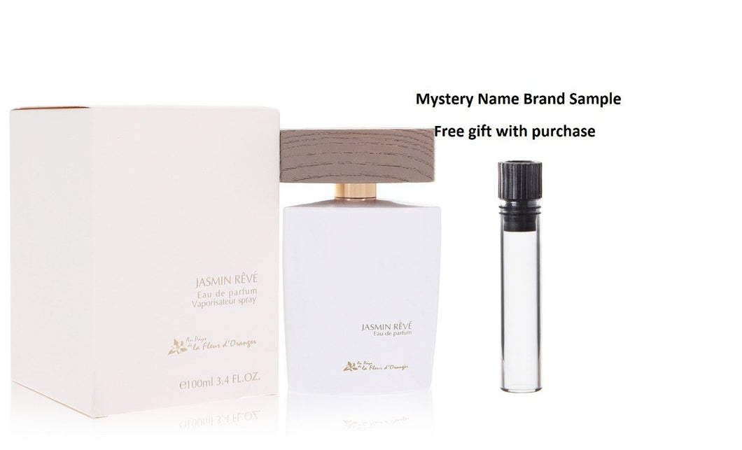 Jasmin Reve by Au Pays De La Fleur d’Oranger Eau De Parfum Spray 3.4 oz And a Mystery Name brand sample vile