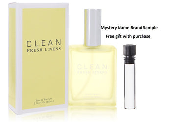 Clean Fresh Linens by Clean Eau De Parfum Spray 2.14 oz And a Mystery Name brand sample vile