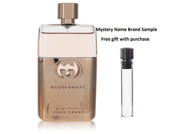 Gucci Guilty Pour Femme by Gucci Eau De Toilette Spray (Tester) 3 oz And a Mystery Name brand sample vile