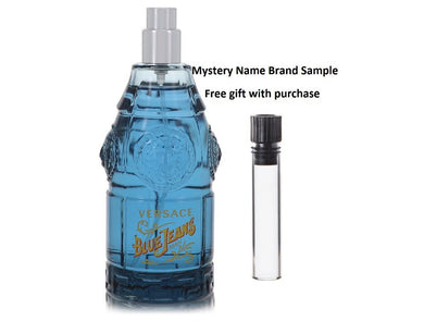 BLUE JEANS by Versace Eau De Toilette Spray (Tester New Packaging) 2.5 oz And a Mystery Name brand sample vile