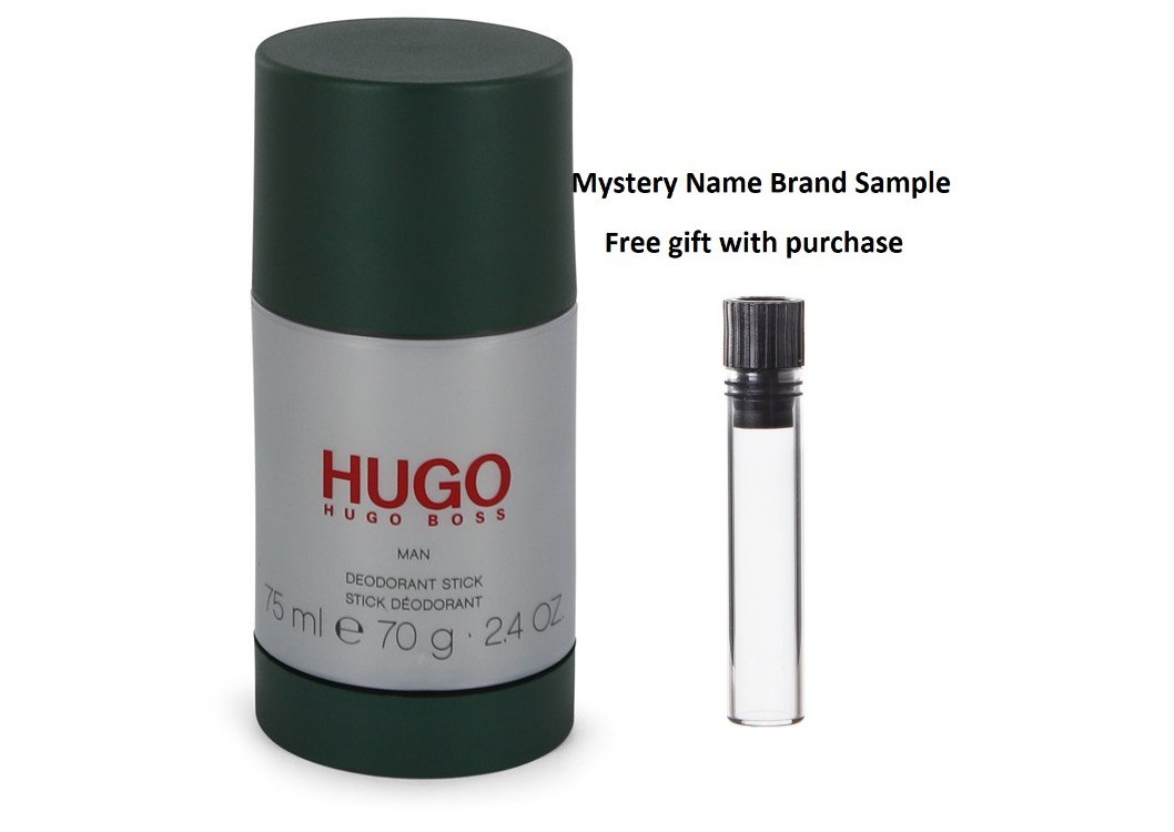 HUGO by Hugo Boss Deodorant Stick 2.5 oz And a Mystery Name brand sample vile