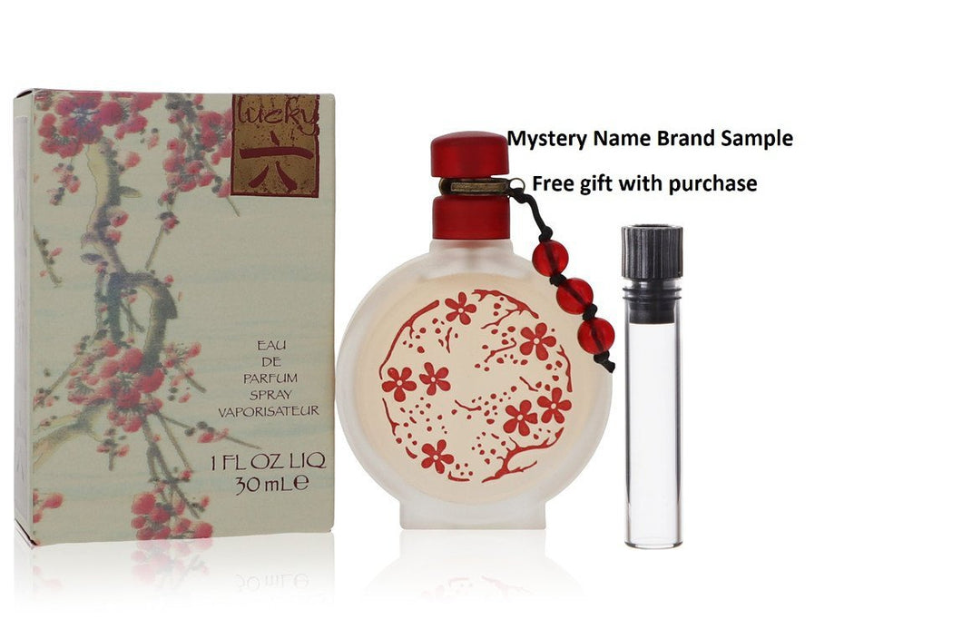 Lucky Number 6 by Liz Claiborne Eau De Parfum Spray 1 oz And a Mystery Name brand sample vile