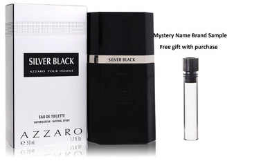 Silver Black by Azzaro Eau De Toilette Spray 1.7 oz And a Mystery Name brand sample vile
