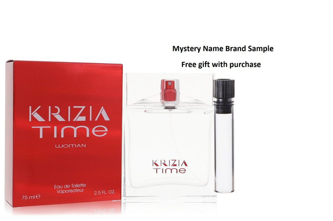 Krizia Time by Krizia Eau De Toilette Spray 2.5 oz And a Mystery Name brand sample vile