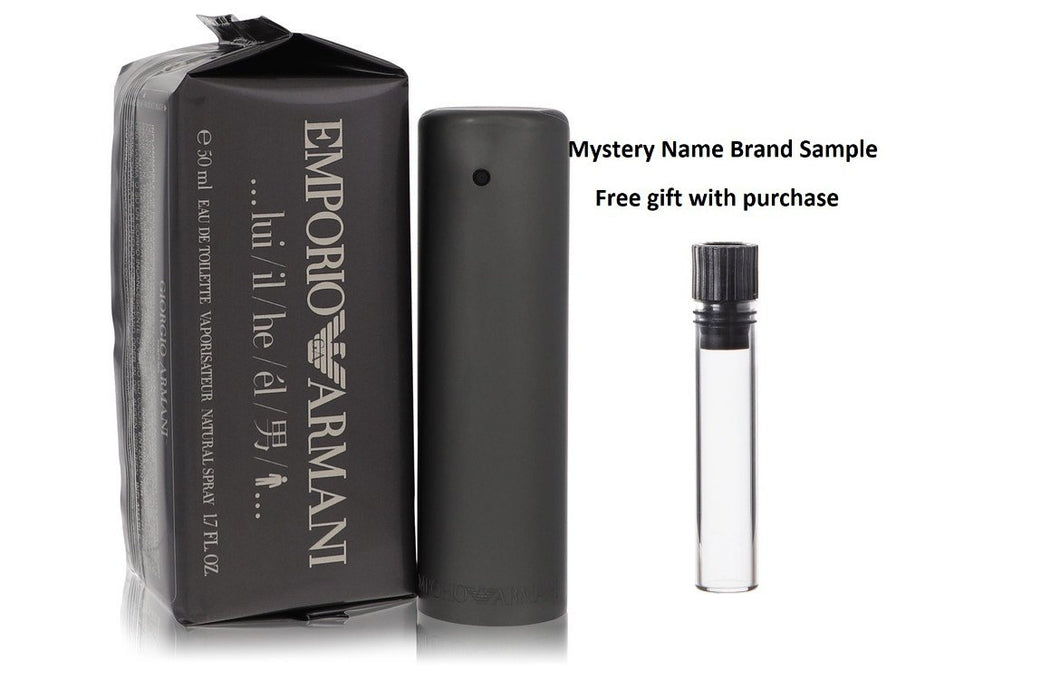 EMPORIO ARMANI by Giorgio Armani Eau De Toilette Spray 1.7 oz And a Mystery Name brand sample vile