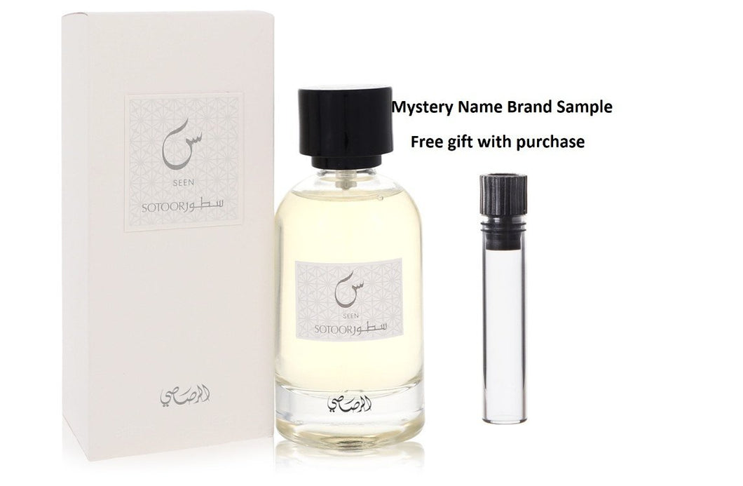 Sotoor Seen by Rasasi Eau De Parfum Spray 3.33 oz And a Mystery Name brand sample vile