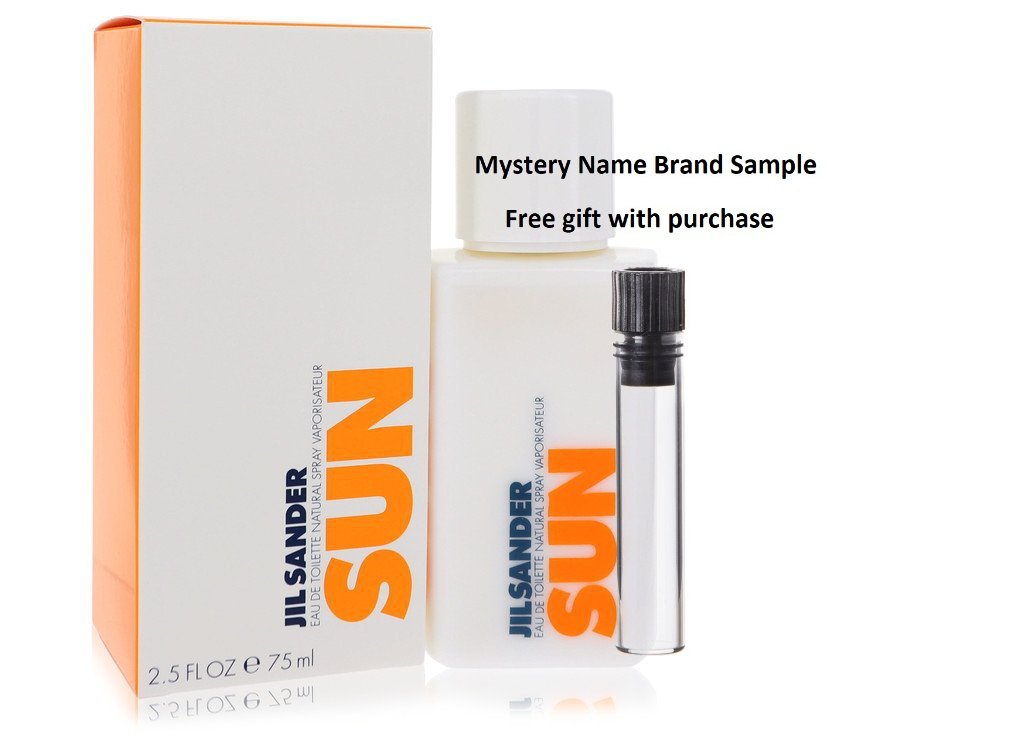 Jil Sander Sun by Jil Sander Eau De Toilette Spray 2.5 oz And a Mystery Name brand sample vile