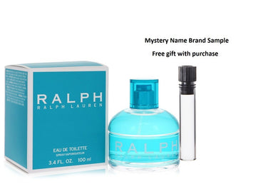 RALPH by Ralph Lauren Eau De Toilette Spray 3.4 oz And a Mystery Name brand sample vile