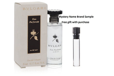 Bvlgari Eau Parfumee Au The Noir by Bvlgari Mini Eau de Cologne .17 oz And a Mystery Name brand sample vile