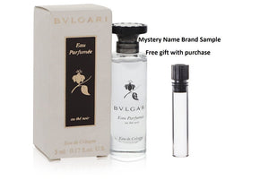 Bvlgari Eau Parfumee Au The Noir by Bvlgari Mini Eau de Cologne .17 oz And a Mystery Name brand sample vile