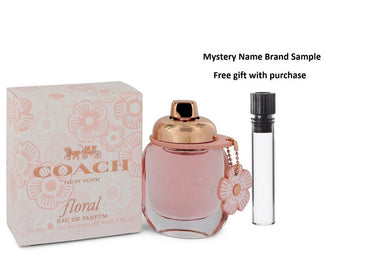 Coach Floral by Coach Eau De Parfum Spray 1 oz And a Mystery Name brand sample vile
