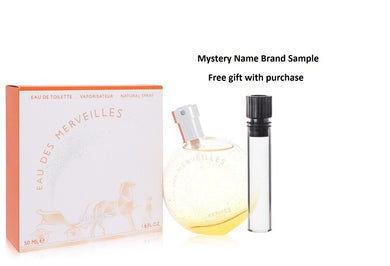 Eau Des Merveilles by Hermes Eau De Toilette Spray 1.6 oz And a Mystery Name brand sample vile
