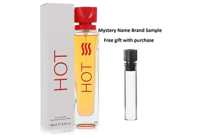 HOT by Benetton Eau De Toilette Spray (Unisex) 3.4 oz And a Mystery Name brand sample vile