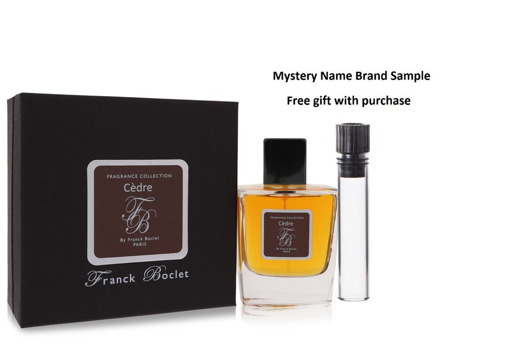 Franck Boclet Cedre by Franck Boclet Eau De Parfum Spray 3.4 oz And a Mystery Name brand sample vile
