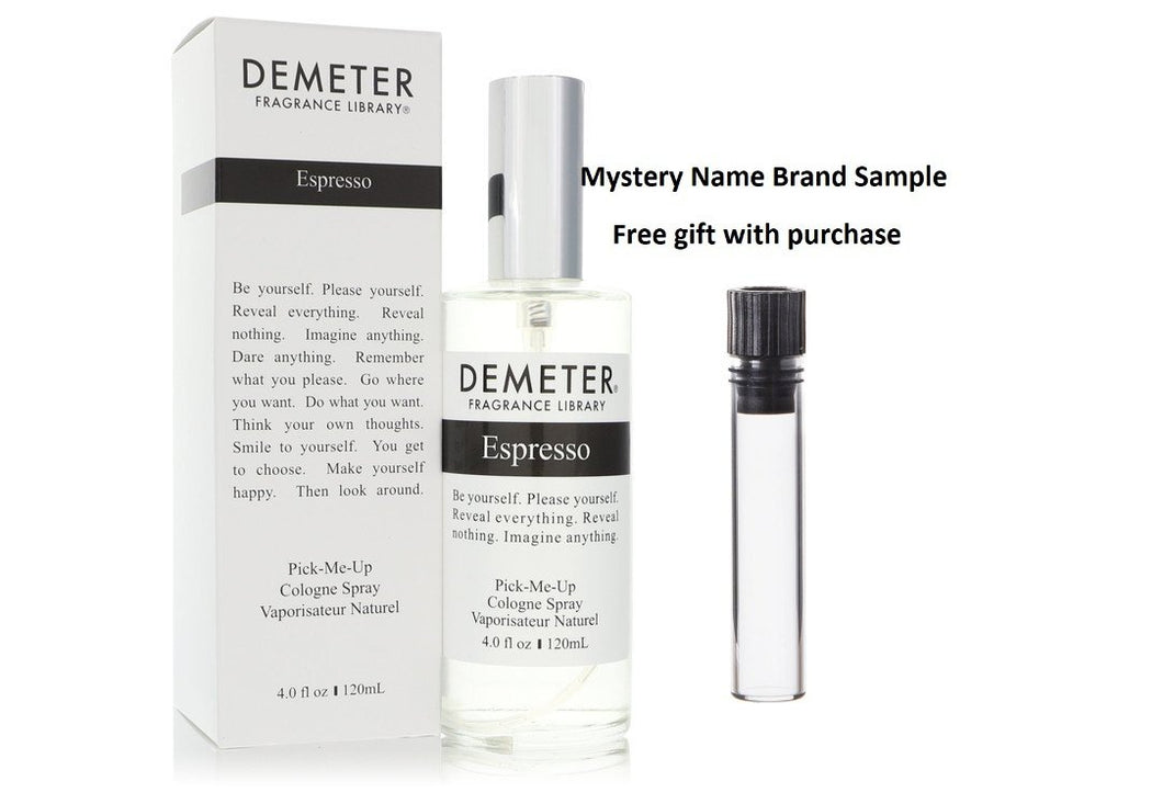 Demeter Espresso by Demeter Cologne Spray 4 oz And a Mystery Name brand sample vile