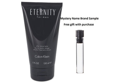 ETERNITY by Calvin Klein After Shave Balm 5 oz And a Mystery Name brand sample vile