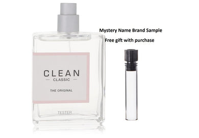Clean Original by Clean Eau De Parfum Spray (Tester) 2.14 oz And a Mystery Name brand sample vile