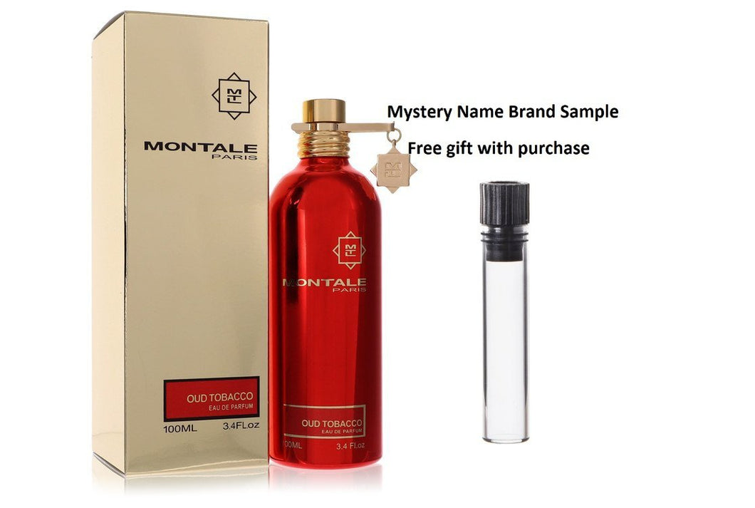 Montale Oud Tobacco by Montale Eau De Parfum Spray 3.4 oz And a Mystery Name brand sample vile
